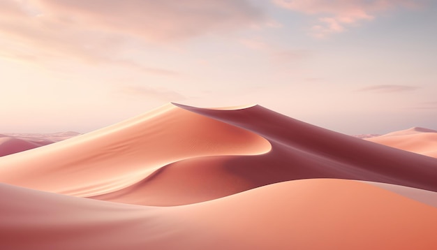 3d realistic background of sand dunes desert landscape