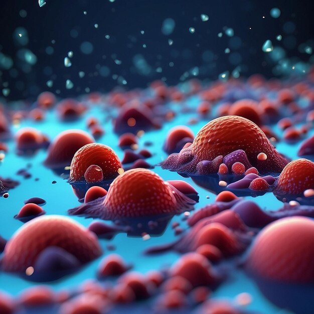 3d realistic bacterial abstract background