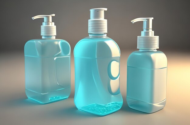 Photo 3d realistic bottle