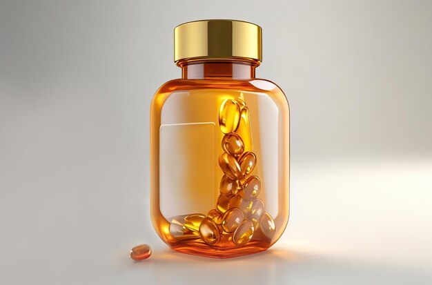 Photo 3d realistic bottle