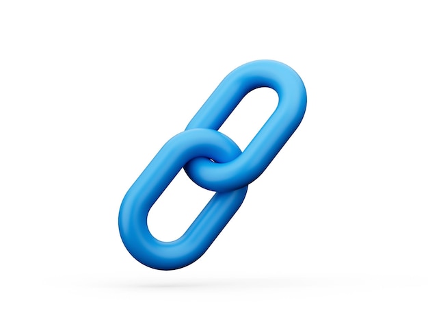 Photo 3d realistic chain or link icon 3d illustration