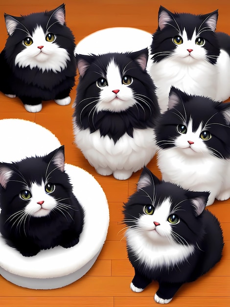 3D Realistic Cute Little Cats