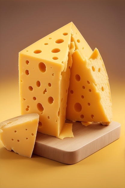 3d реалистичные вкусные кусочки сыра