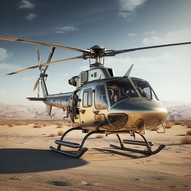 3d realistic helicopter