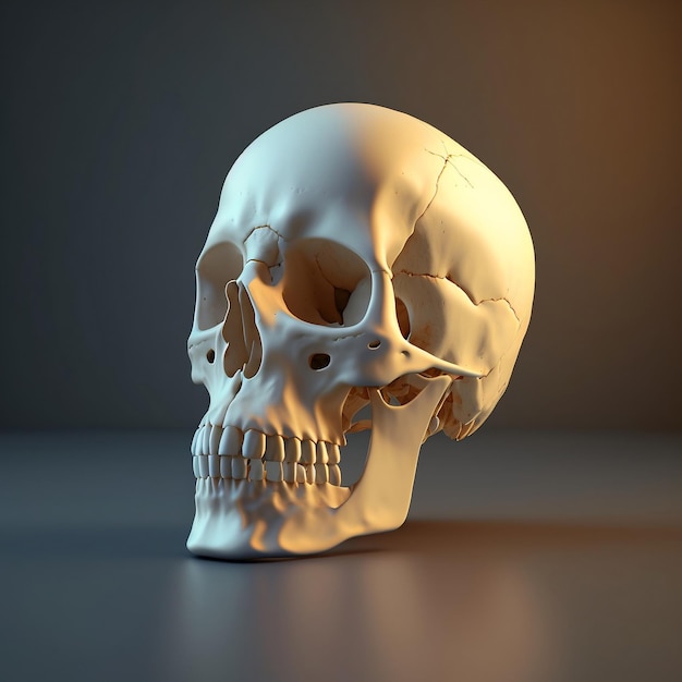 3d realistic human skull photo