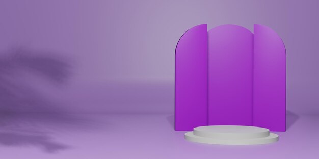 3d realistic purple podium