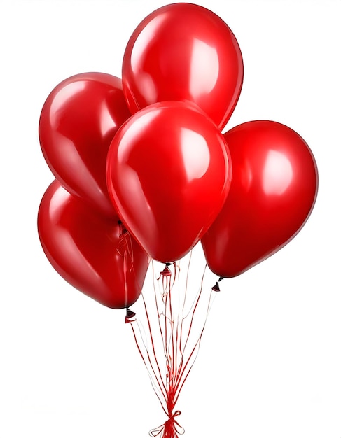 Photo 3d realistic red balloons