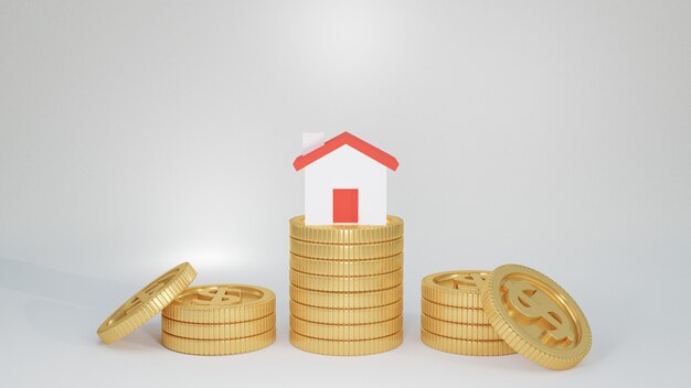 3d Realistic Render Financial illustration