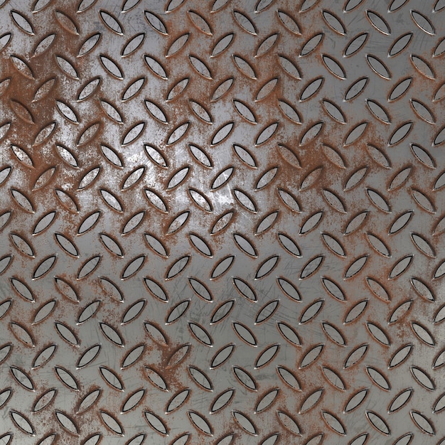 3D Realistic rusty corrugated iron metal plate rendered texture background image