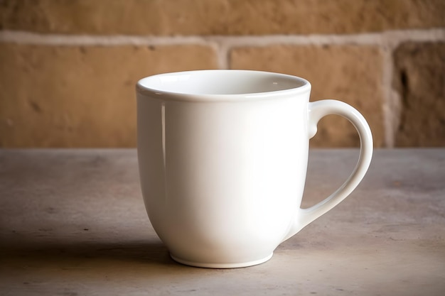 3d realistic white mug mockup