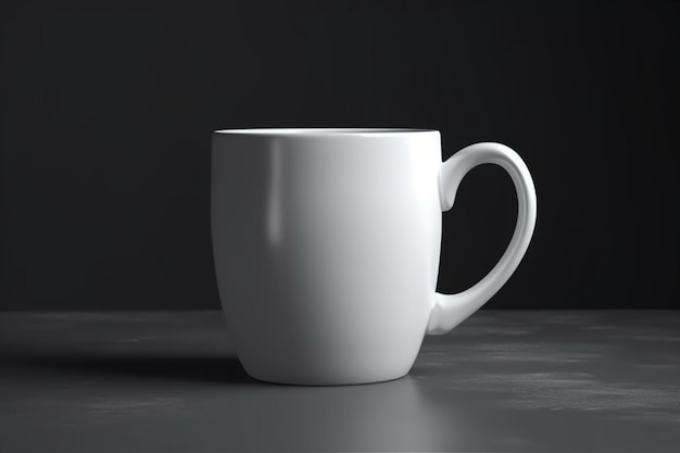 3d realistic white mug mockup