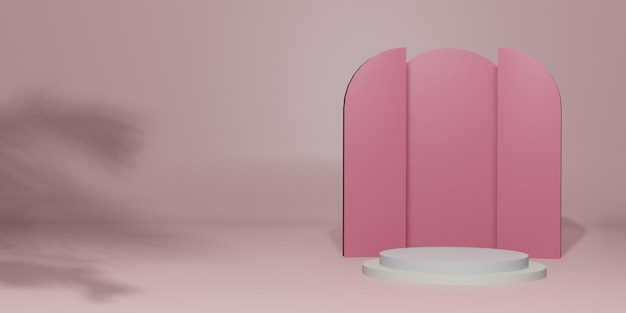 3D-realistisch roze podium