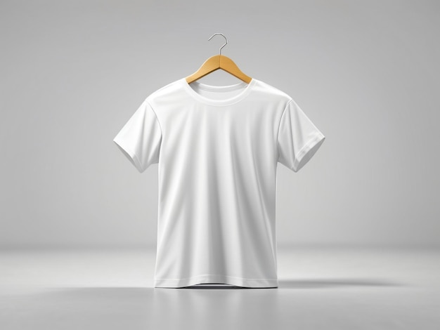 3D-realistische bewerkbare basis T-shirt merchandise-sjabloon