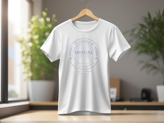 3D-realistische bewerkbare basis T-shirt merchandise-sjabloon