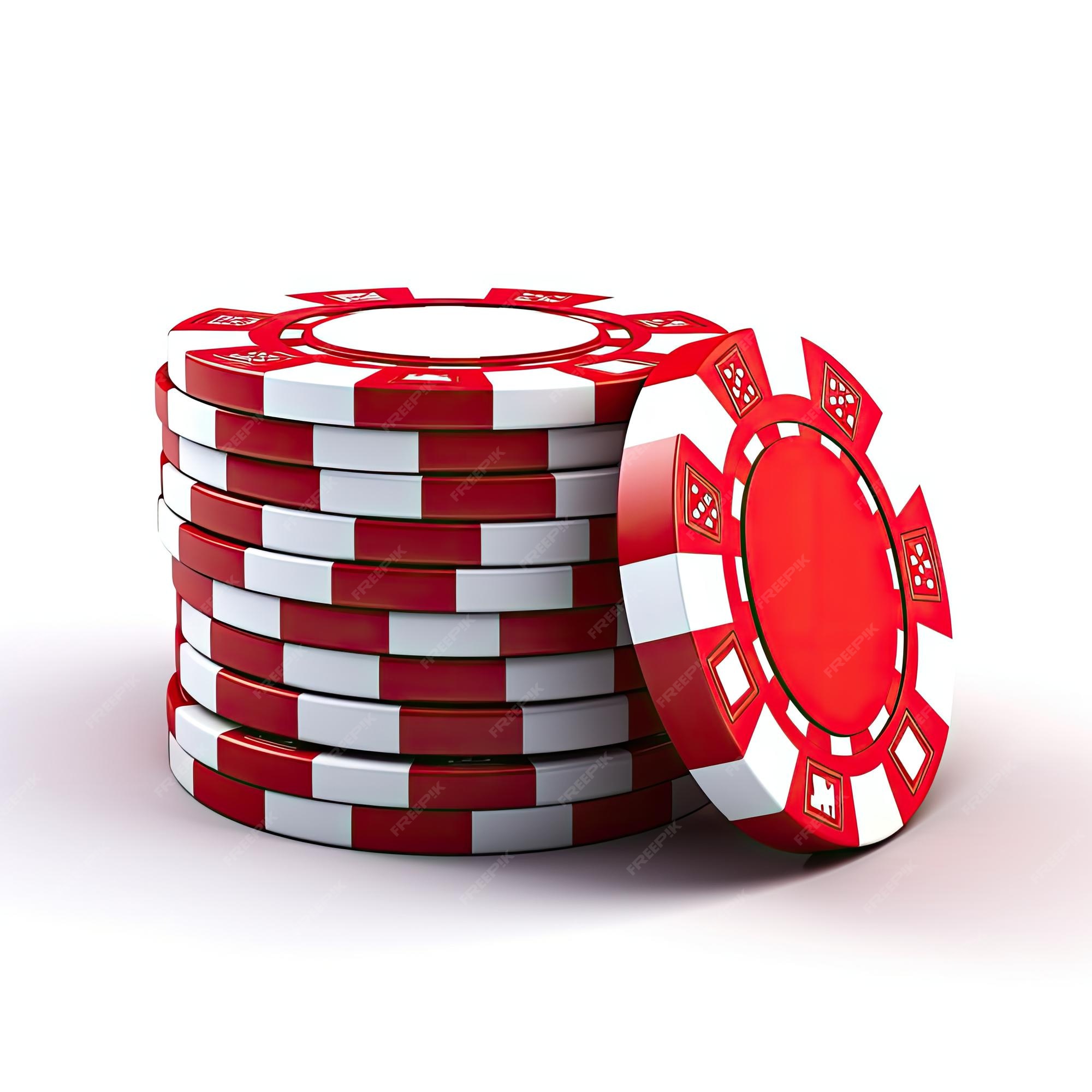 Premium AI Image | 3d red and black casino chips composition isolated ...