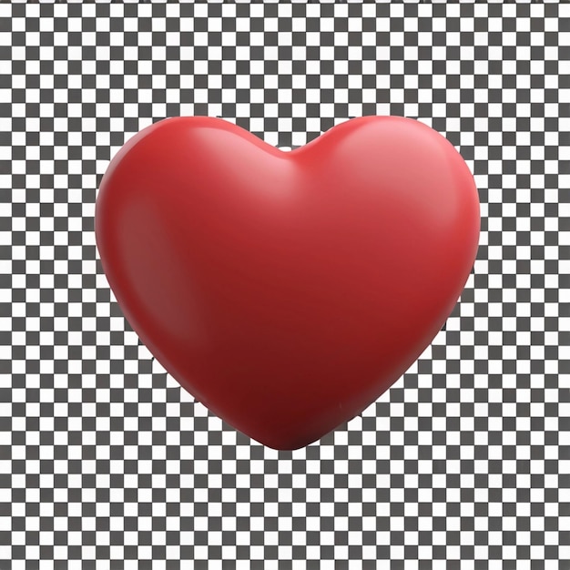 Фото 3d красное сердце с изолированным на белом и прозрачном фоне png