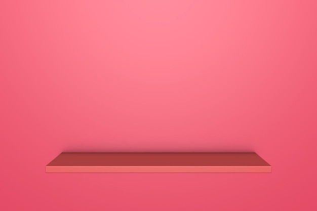 3D Red Stands On Red Background