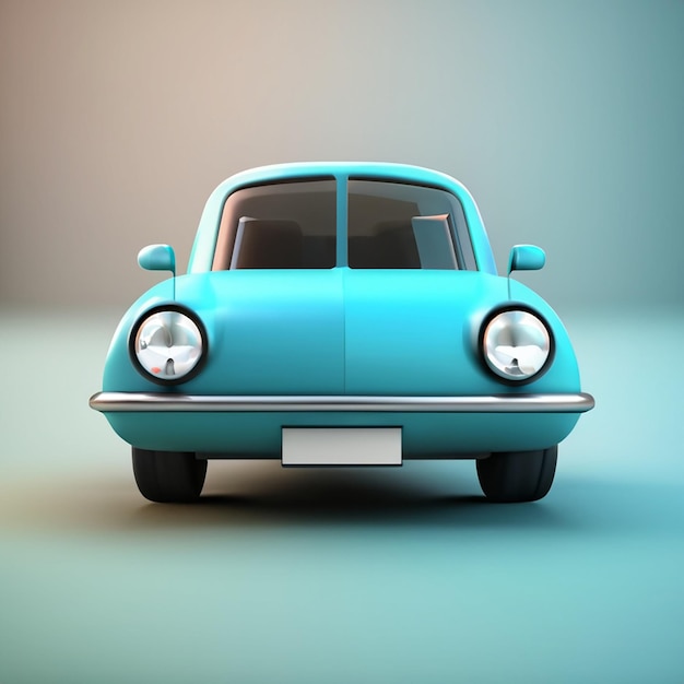 3d rendaring of car icon free