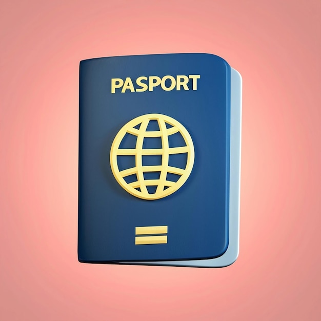 3d rendaring of passport icon