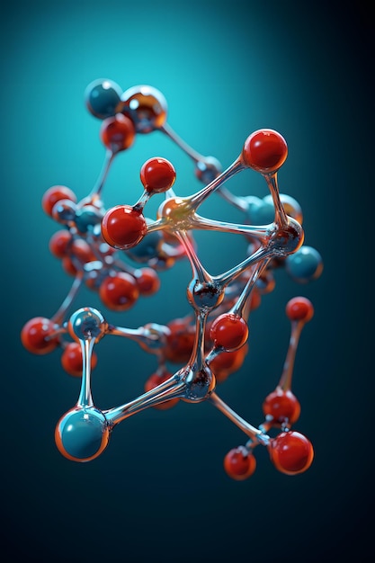 분자의 3D 렌더링 이미지