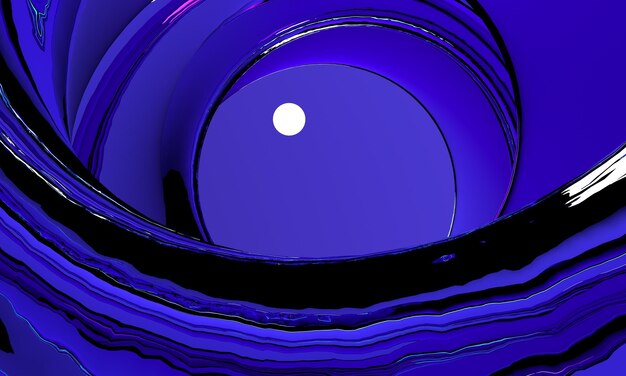 3d render abstract background blue background curved glossy glass