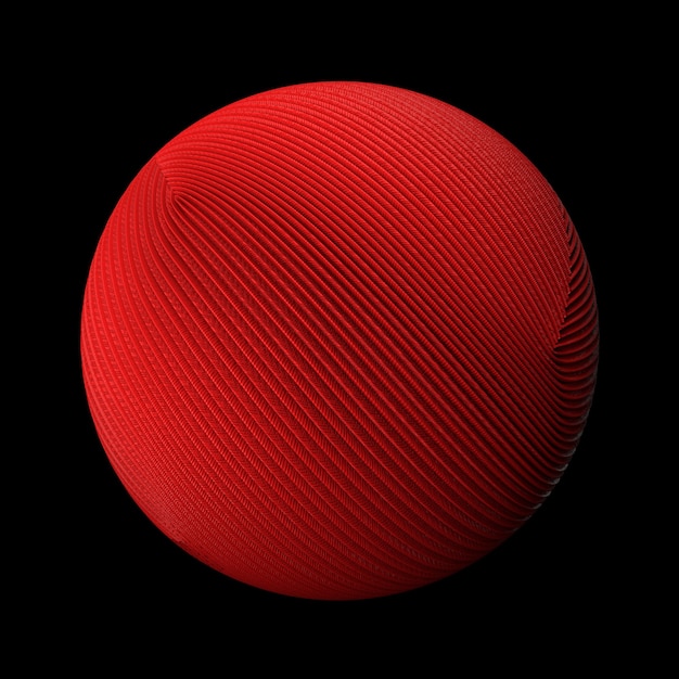 3d render abstract background. Displacement surface. Random patterns extruded from the sphere shape.