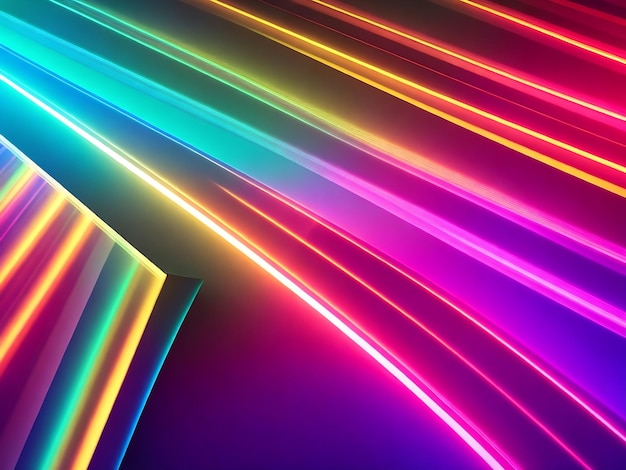 3d render abstract background with colorful spectrum