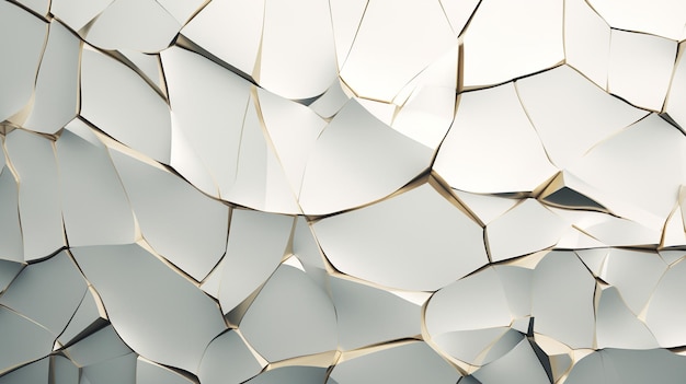 3d render abstract background with white broken glass cracks in the wall