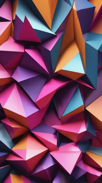 3d render abstract backgrouny triangular and extruded geometry