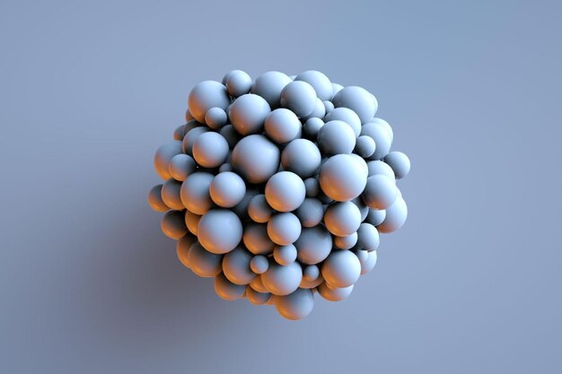 Photo 3d render abstract balls geometric background minimalistic design isolated elements