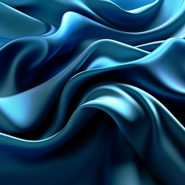 3d render abstract blue background with cloth