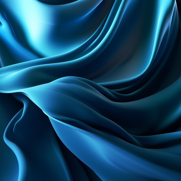 Photo 3d render abstract blue background with cloth