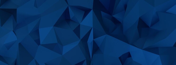 Photo 3d render abstract blue crystal background faceted texture macro panorama wide panoramic polygonal
