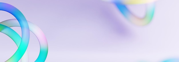 3d render abstract colorful banner background