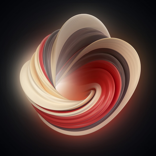 3d render of abstract colors shape