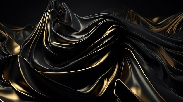 3d render abstract fashion background with cloth folds Generative Ai
