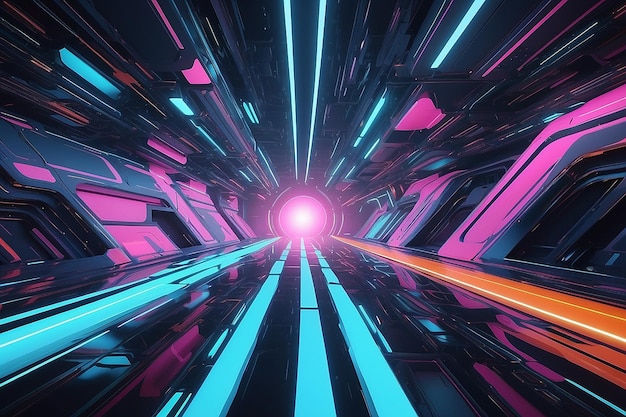 3d render abstract futuristic background