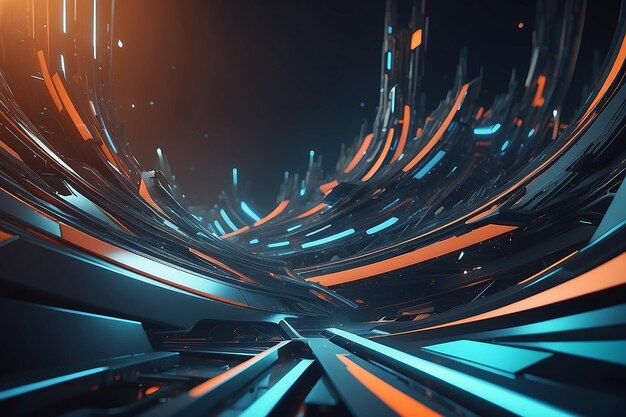 3d render abstract futuristic background