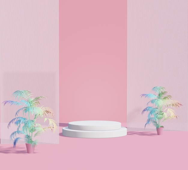 3d render abstract geometric shape pastel pink