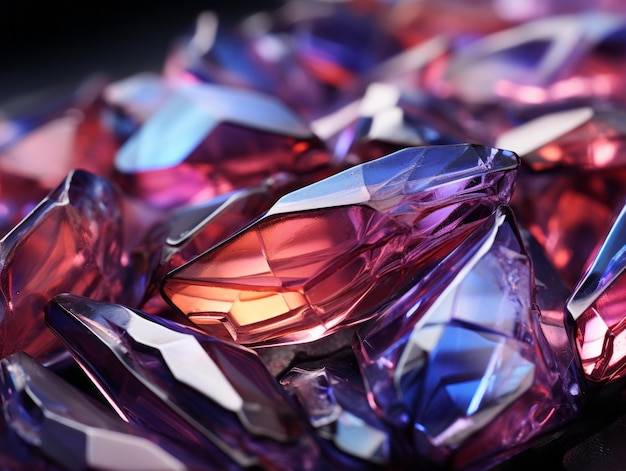 3d render abstract kristal achtergrond iriserende textuur macro panorama