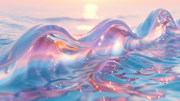 3d render abstract liquid background wavy surface of liquid