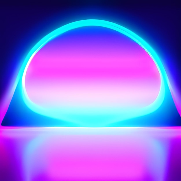 3d render abstract minimal neon background pink blue