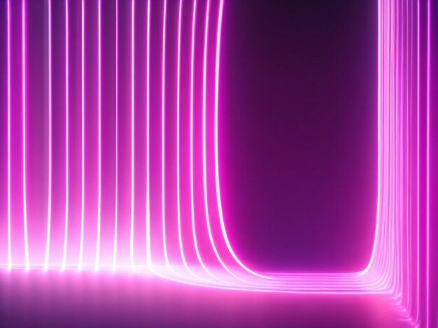 3d render abstract minimal neon background