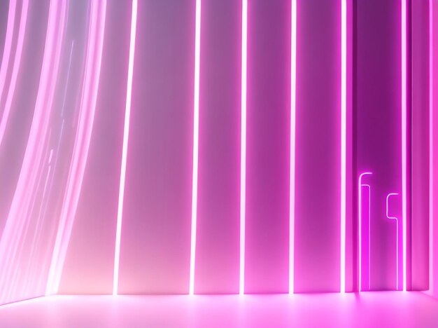 3d render abstract minimal neon background