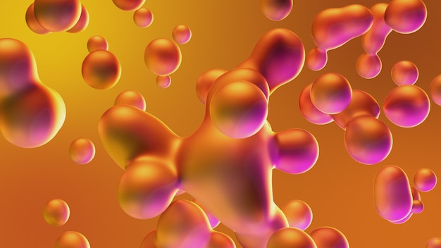 3d render Abstract Motion minimal art liquid background