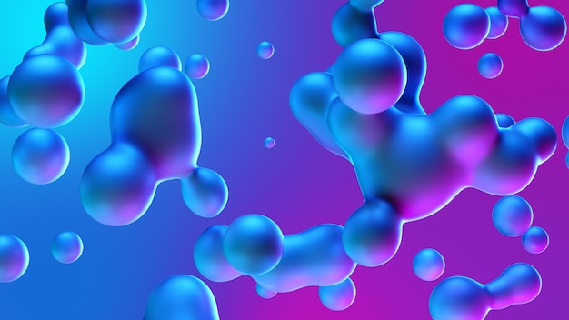 Photo 3d render abstract motion minimal art liquid background