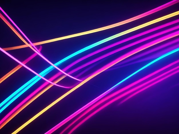 Premium AI Image | 3d render Abstract neon wallpaper Glowing dynamic ...