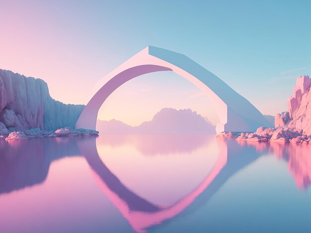 3d render abstract panoramic background ai generated