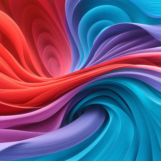 3d render abstract pattern of swirling colors