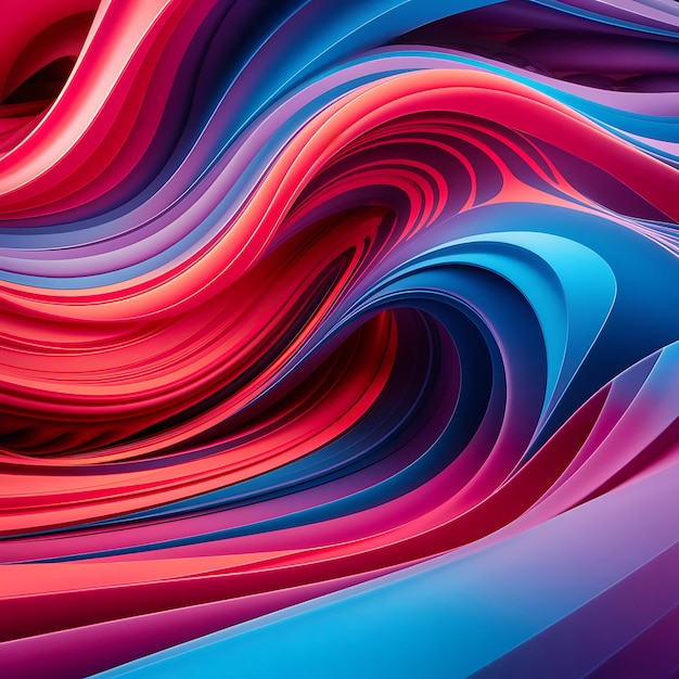 3d render abstract pattern of swirling colors
